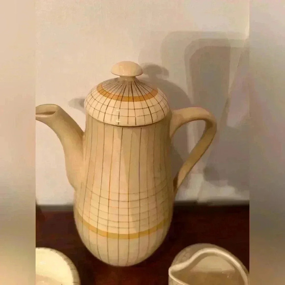 Rare Gray’s Susie Cooper Pottery  Art Deco ‘Sun Buff’ Tea Set 1910-1930’s - Picture 6 of 12